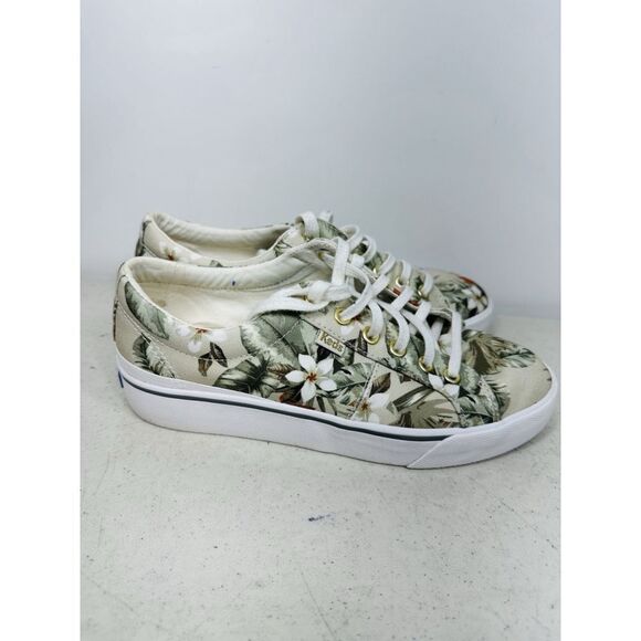 Keds Women's Canvas Lace-Up Sneaker | Size 8 | Floral Botanical ) - Picture 2 of 8
